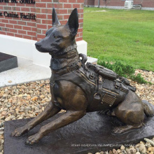 Moderne Tierskulpturmetall-Hundestatue des Alibaba Porzellans